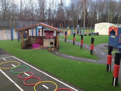 Artificial grass at Bilston Primary School