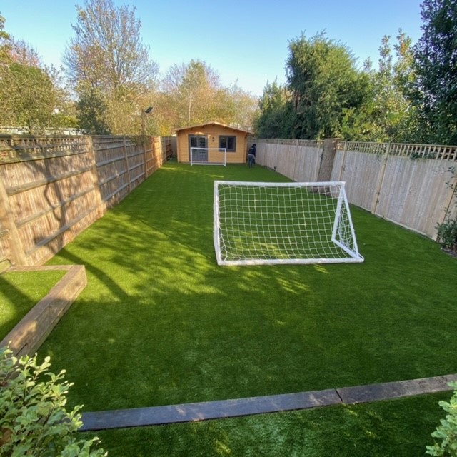 football in garden