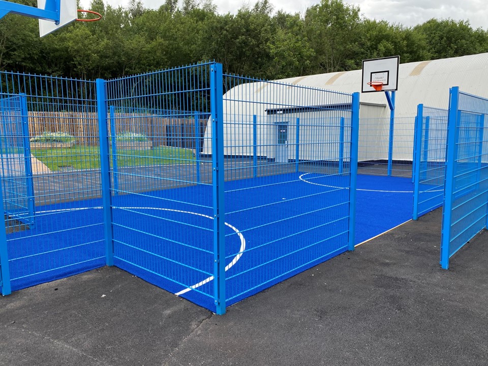 Blue Basketball Court